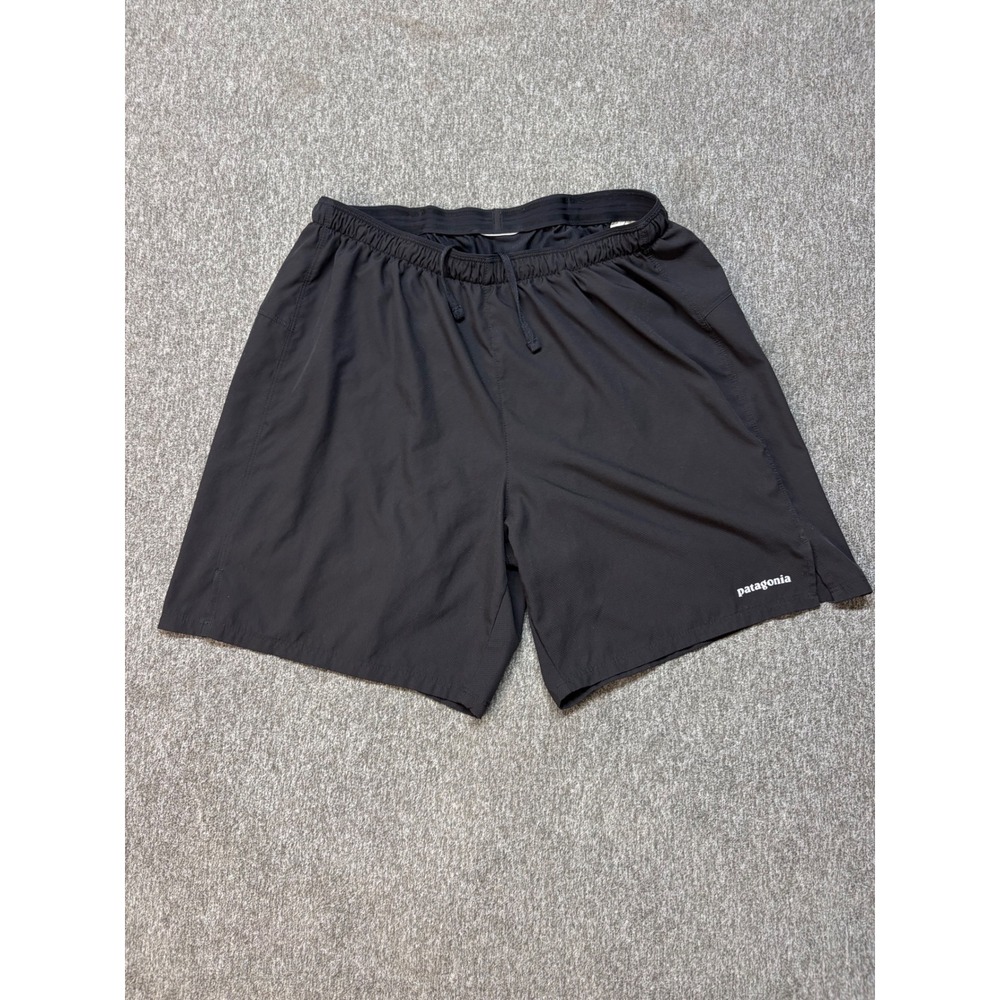 Patagonia Nine Trails Running Shorts Mens Medium Black 7 Inch Inseam Athletic